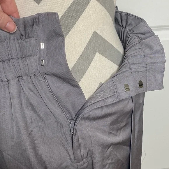 J. Crew Point Sur Size 4 Gray Paper Bag Gray Pant - Picture 4 of 10